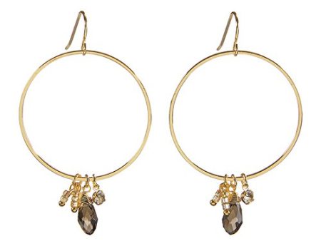 Dangle Hoops Silver Smoke For Sale