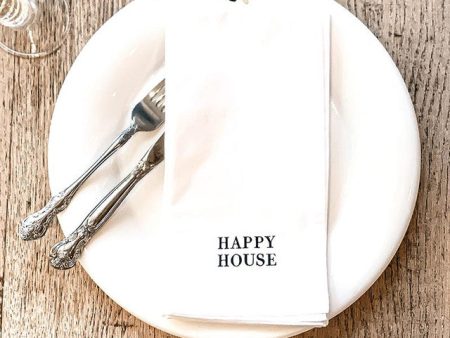 Happy House Dinner Napkin Set (4) on Sale