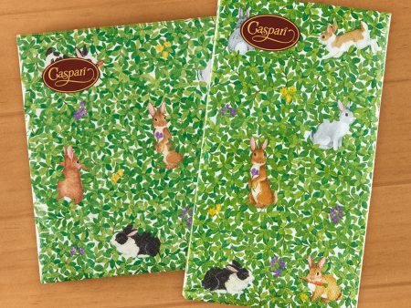 Caspari Paper Napkins & Guest Towels, Bunnies and Boxwood Hot on Sale