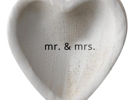 Mr. and Mrs. Wood Heart Tray Supply