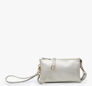 Light Gold Riley Compartment Crossbody Wristlet on Sale