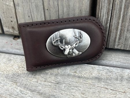 Zep-Pro + Light Brown Crazy Horse Magnetic Money Clip Discount