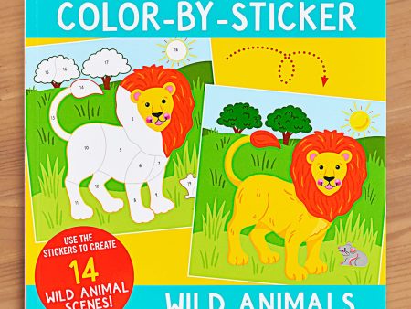 Color-By-Sticker Book, Wild Animals on Sale