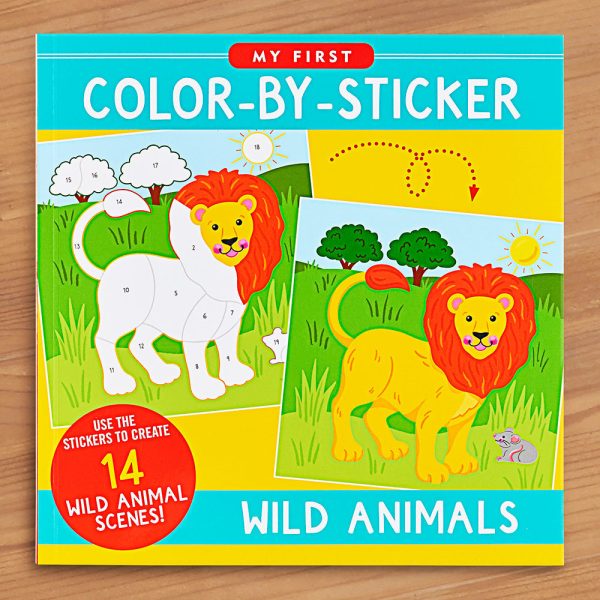 Color-By-Sticker Book, Wild Animals on Sale