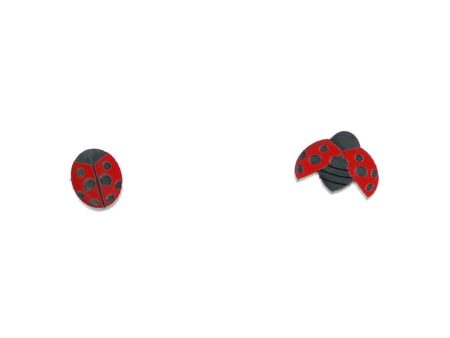 Last Chance! Ladybug Earrings in Red Black For Discount