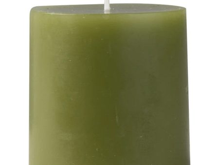 3x3 Pillar Candle Olive Online