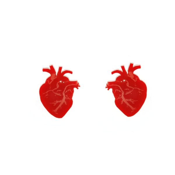 Don t Miss a Beat Anatomical Heart Earrings Online now