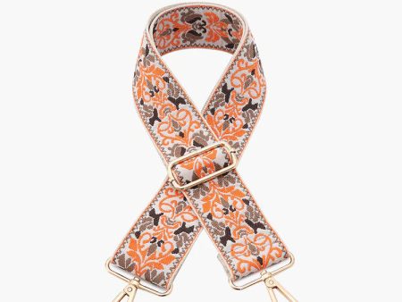 Boho Vine - Brown Orange Guitar Strap Fashion