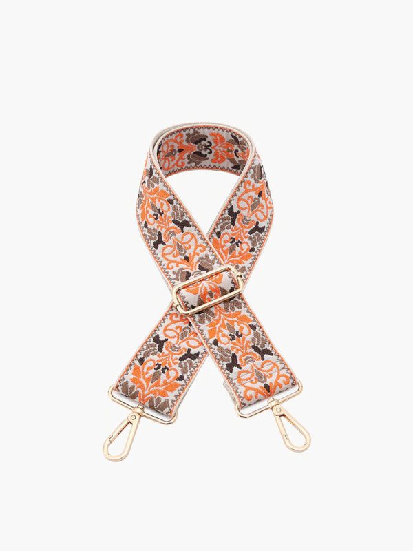 Boho Vine - Brown Orange Guitar Strap Fashion