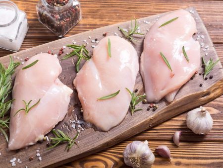 10pc. 5-6oz. Free Range Boneless Skinless Chicken Breasts For Sale