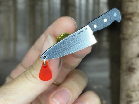 Little Bloody Knife Pin Cheap