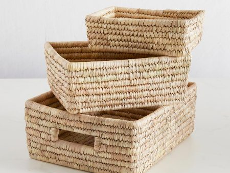 Rectangle Woven Storage Basket (3 sizes) on Sale