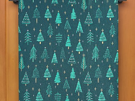 Geometry Tea Towel, Pine Christmas For Sale