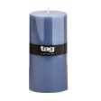 3x6 Pillar Candle Denim For Discount