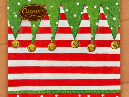 Caspari Paper Napkins, Stocking Stripe Sale