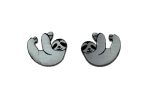 Last Chance! Sloth Earrings in Silver Black Sale