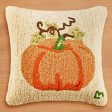 Chandler 4 Corners 18  Hooked Pillow, Perfect Pumpkin Online Sale