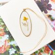 Rosy Rings Golden Oval Pressed Floral Suncatcher For Discount