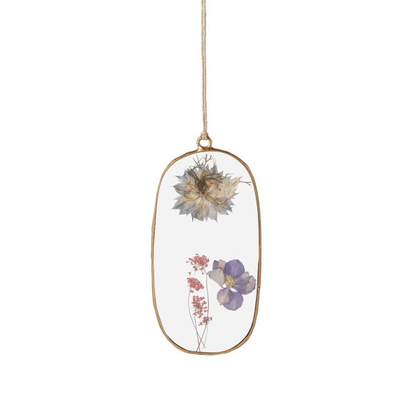 Rosy Rings Wildflower Squoval Pressed Floral Suncatcher Online Sale