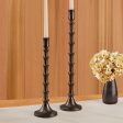 Bronze Bamboo Taper Candlesticks Discount