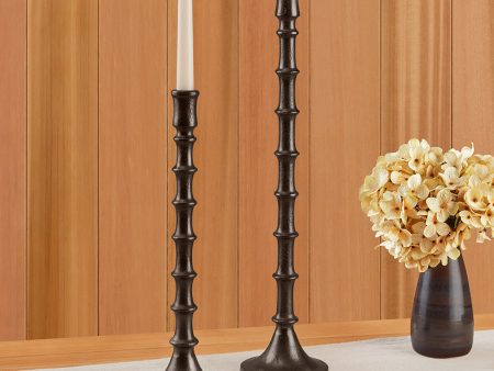 Bronze Bamboo Taper Candlesticks Discount