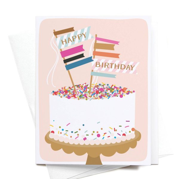 Sprinkle Cake Greeting Card Cheap