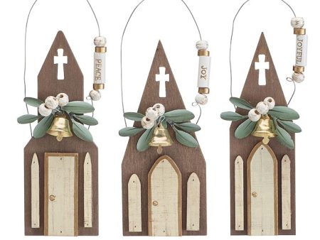 Wooden Church Ornament (3 Styles) Online