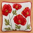 Chandler 4 Corners 18  Embroidered Pillow, Poppy Profusion Cheap