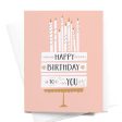 Cake and Candles Birthday Card Sale