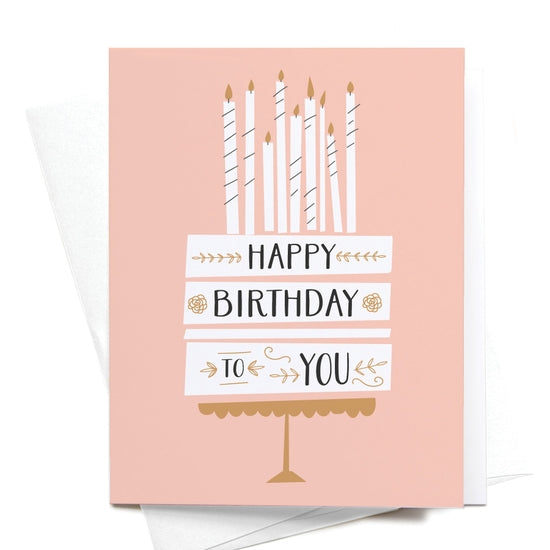 Cake and Candles Birthday Card Sale