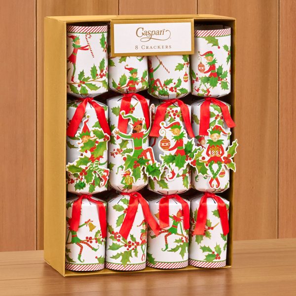 Caspari Party Crackers – Jingle Elves For Discount