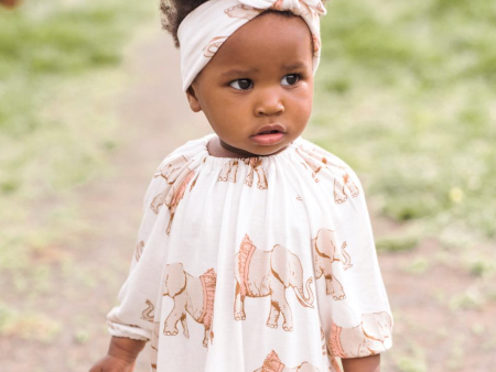 Elephant Bamboo Dress & Bloomer Set Cheap