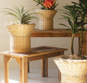 Rattan Flare Planter, 3 sizes (Local Pick Up Only) For Sale