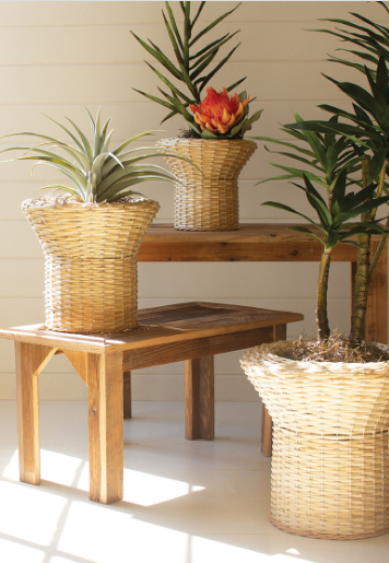 Rattan Flare Planter, 3 sizes (Local Pick Up Only) For Sale