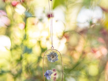 Rosy Rings Wildflower Squoval Pressed Floral Suncatcher Online Sale