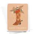 Happy Y allidays Cowboy Boot Greeting Card Fashion