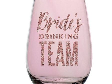 Bride s Drinking Team Wine Glass Fashion