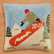 Chandler 4 Corners 18  Hooked Pillow, Snowboard Hot on Sale