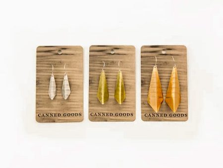 Canned Goods Diamond Drop Fold Earrings Cheap