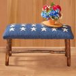 Chandler 4 Corners 32  Hooked Top Hickory Bench, Blue Stars on Sale