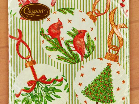 Caspari Paper Napkins, Botanical Ornaments For Discount