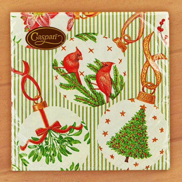 Caspari Paper Napkins, Botanical Ornaments For Discount