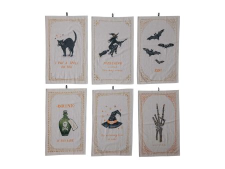 Halloween Chambray Printed Tea Towel Supply