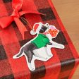 Caspari Holiday Gift Tags, Christmas Delivery (Set of 4) For Sale