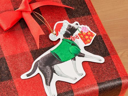 Caspari Holiday Gift Tags, Christmas Delivery (Set of 4) For Sale