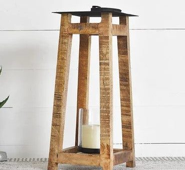 20  Iron and Mango Wood Lantern Sale