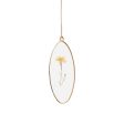 Rosy Rings Golden Oval Pressed Floral Suncatcher For Discount