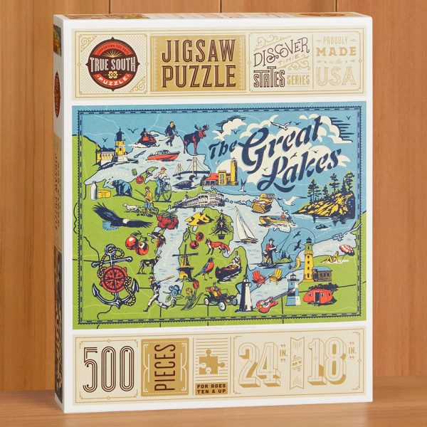 500 Piece Jigsaw Puzzle,  The Great Lakes  Cheap