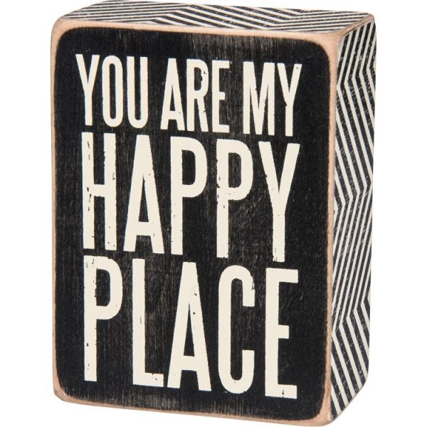 Happy Place Box Sign Fashion