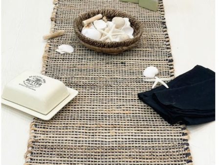 36  Ombre Runner Natural Jute-Charcoal Discount